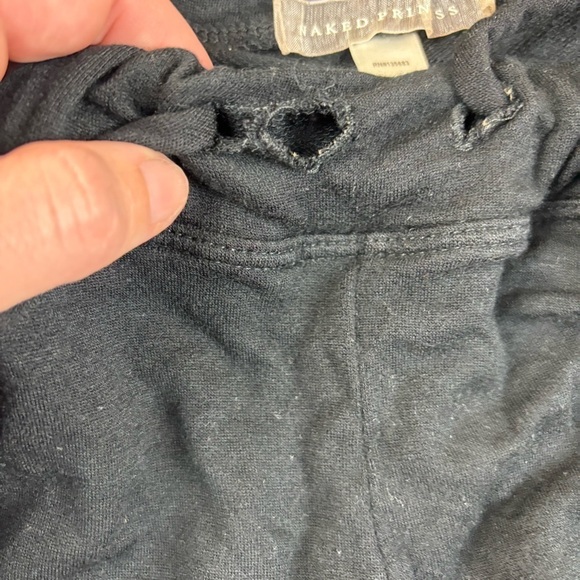 NAKED PRINCESS Women’s Cropped Black Super Soft Loungewear Pants PJs size Small - Picture 4 of 10